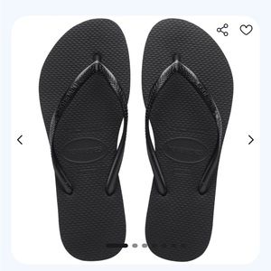 Havaianas black flip flops